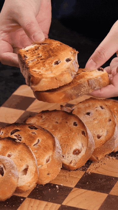 歐包切片，復(fù)烤烤脆